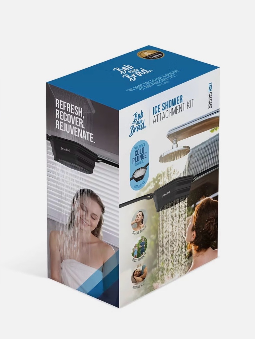 Bob and Brad Ice Shower Attachment Kit - Blue/White Packaging
